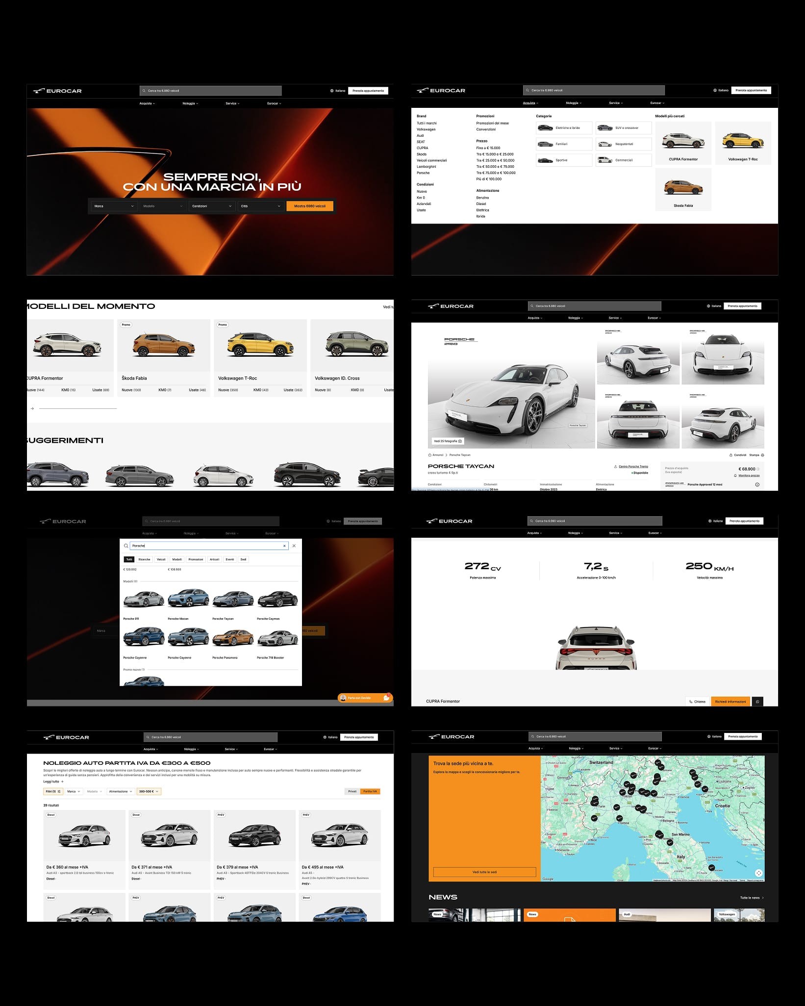 Mockup sito web Eurocar